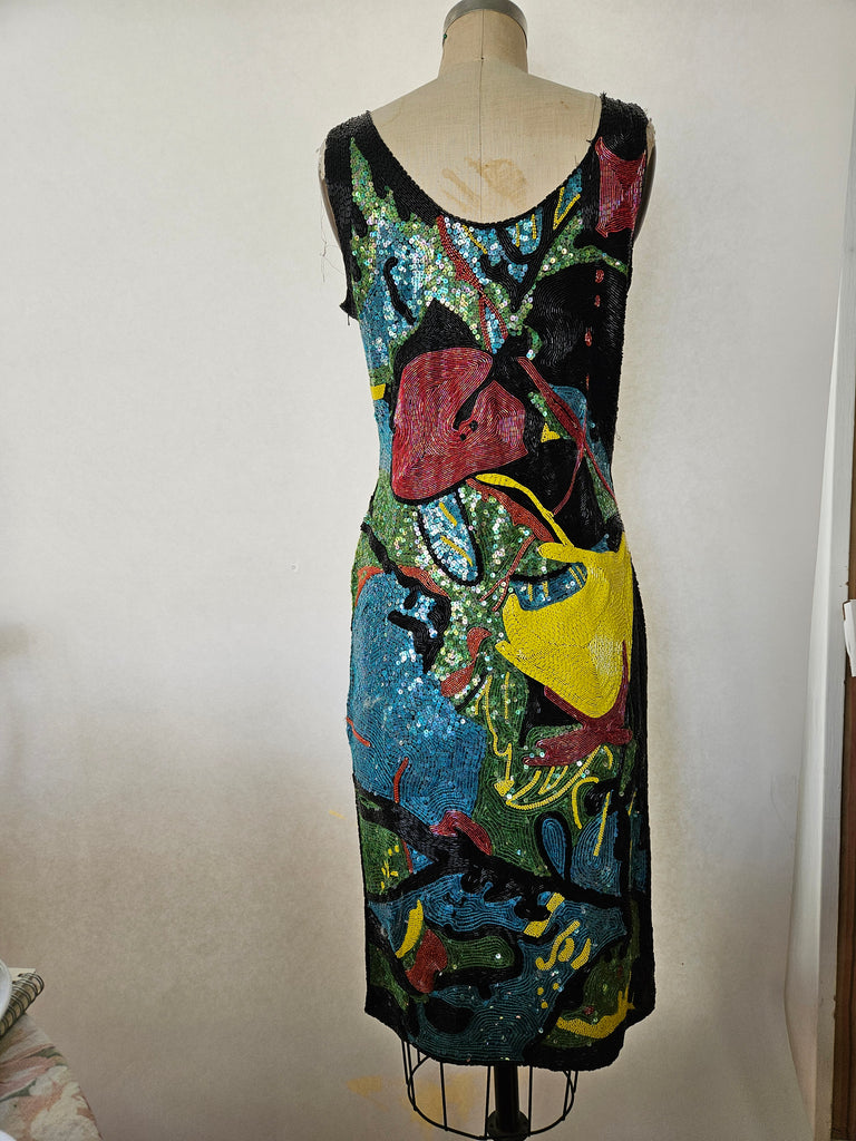 Ultra Glam, One-of-a-kind beaded sheath