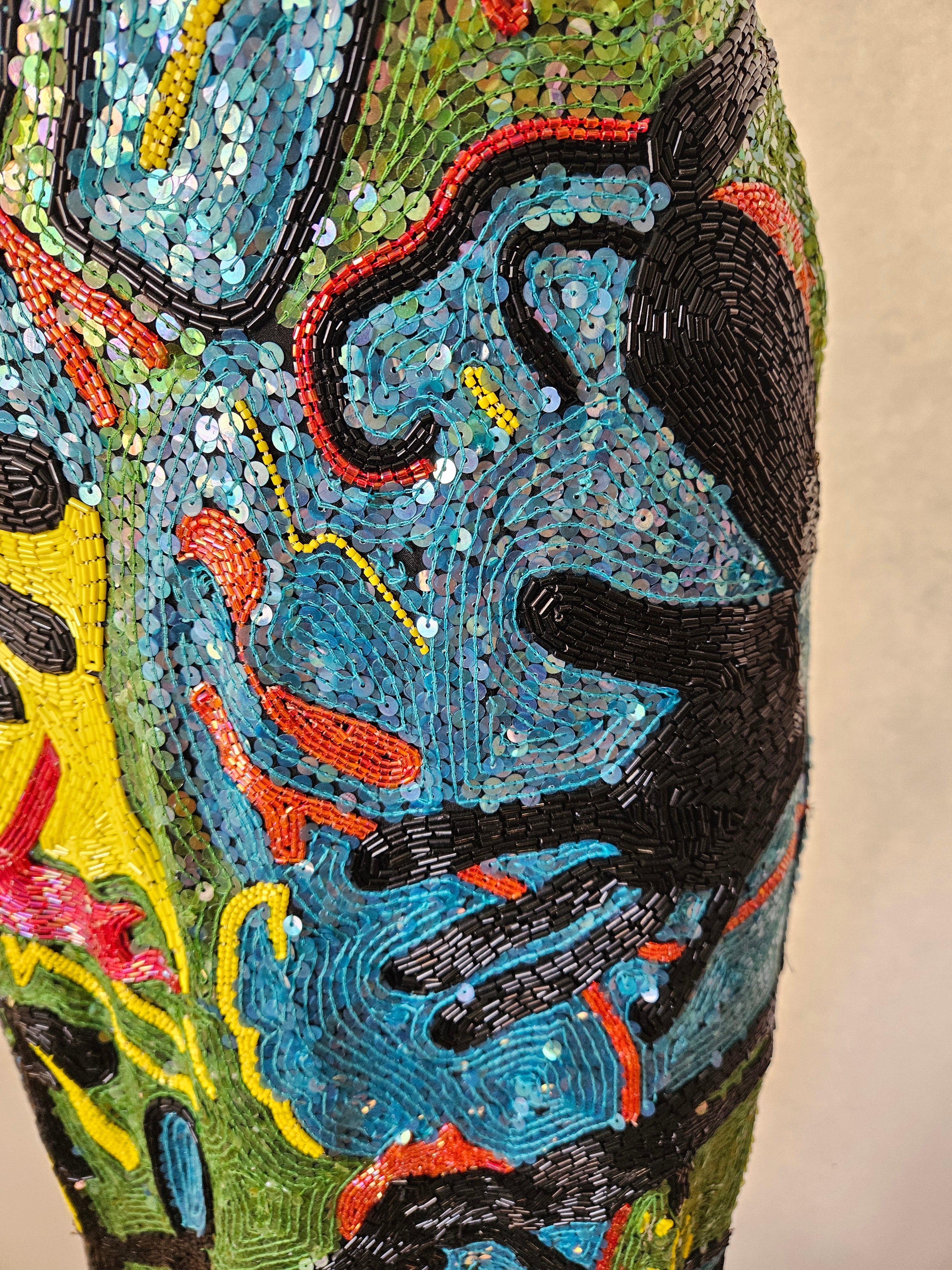 Ultra Glam, One-of-a-kind beaded sheath