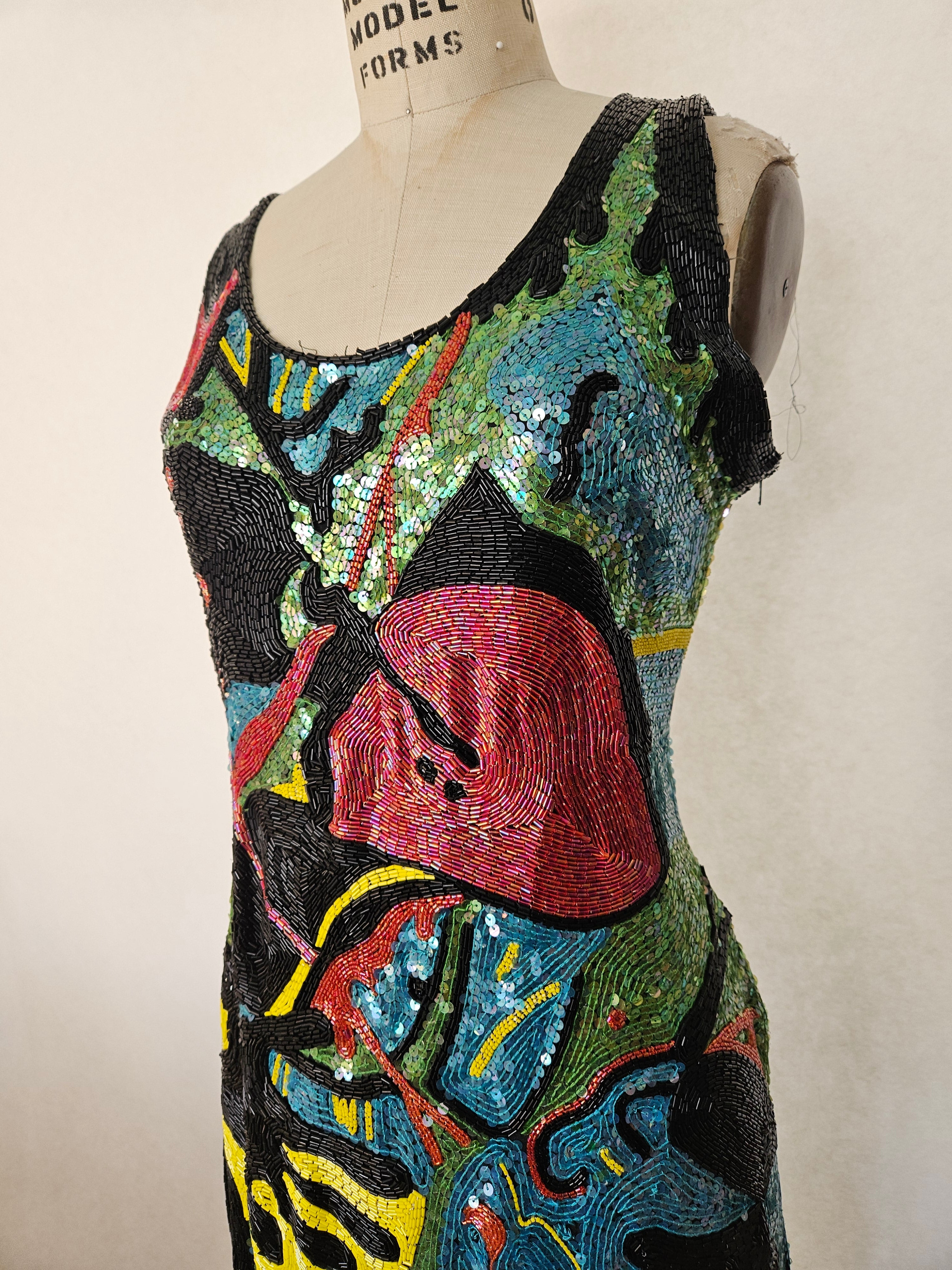 Ultra Glam, One-of-a-kind beaded sheath