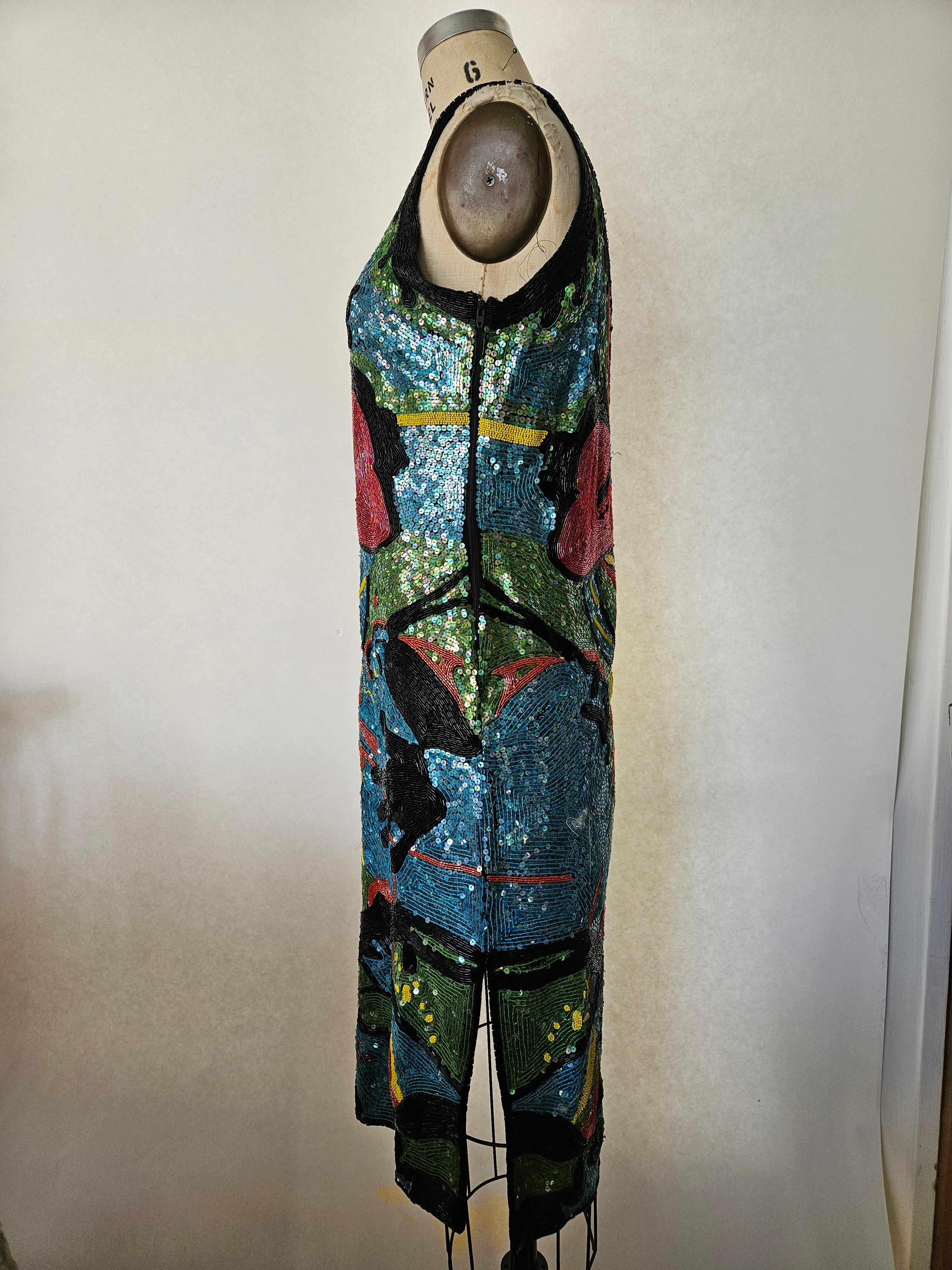 Ultra Glam, One-of-a-kind beaded sheath