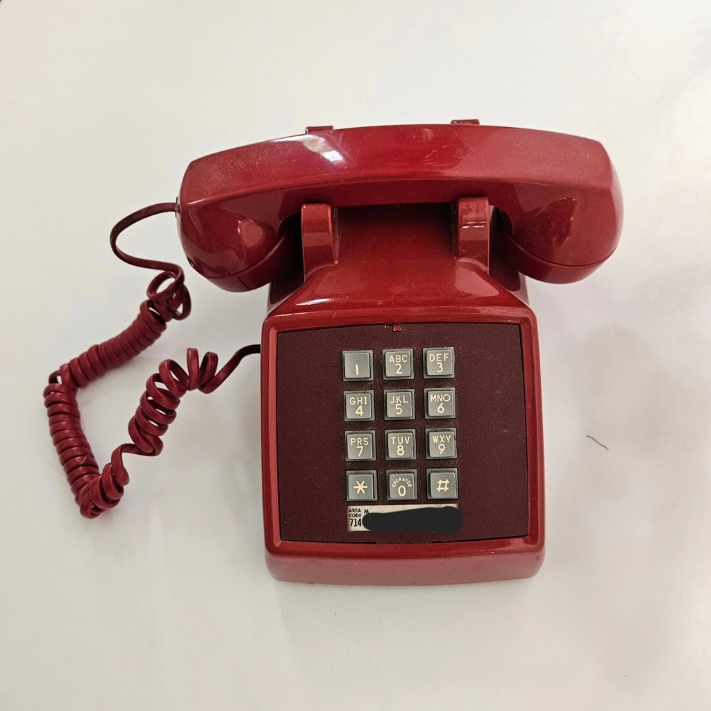 Vintage Red Touch tone phone (early 1980s)
