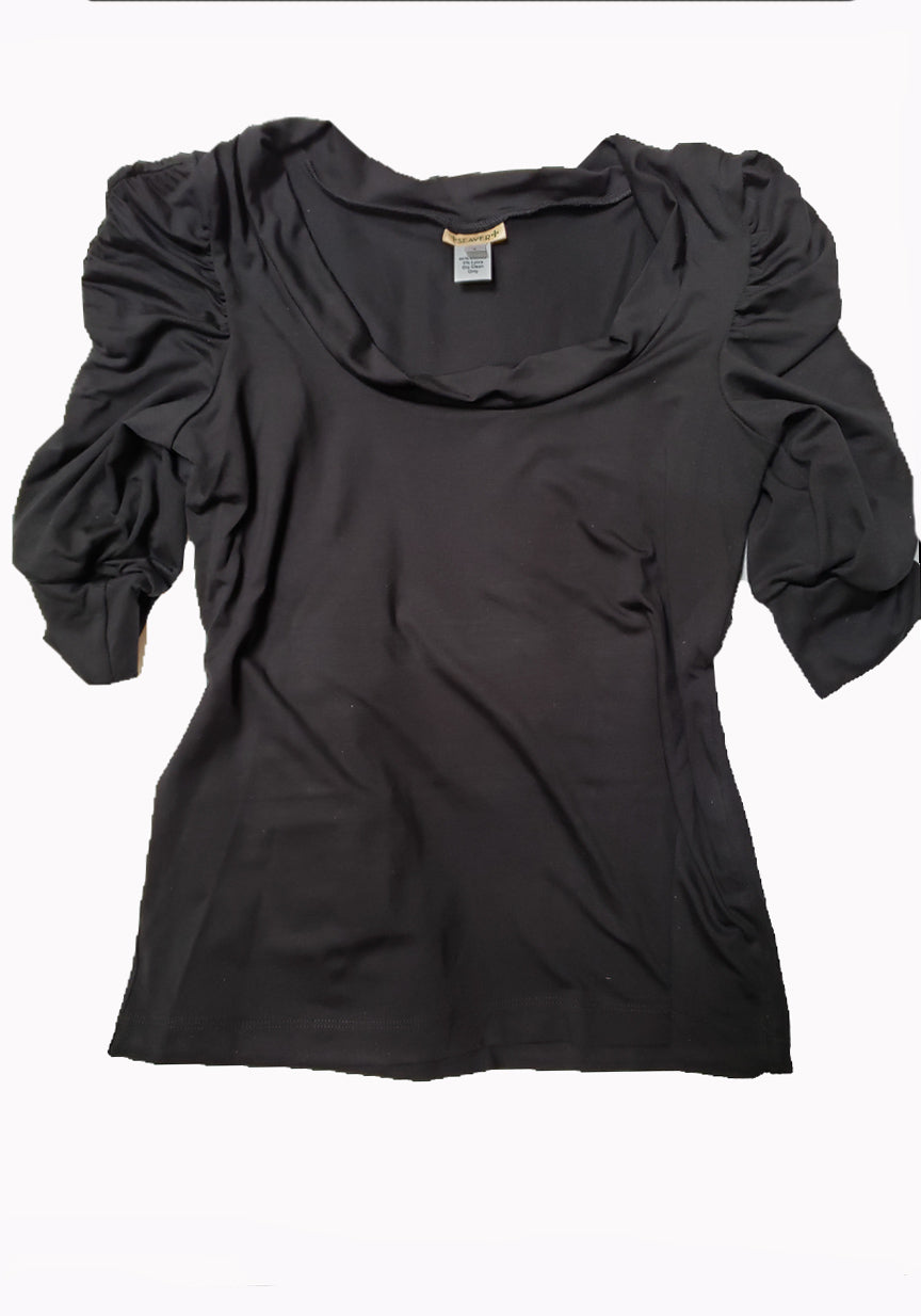 Rusched sleeve Tee