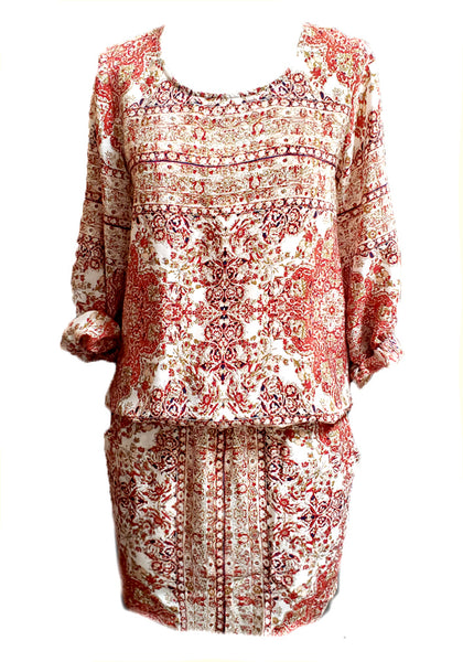 Paisley Princess Blouson Dress