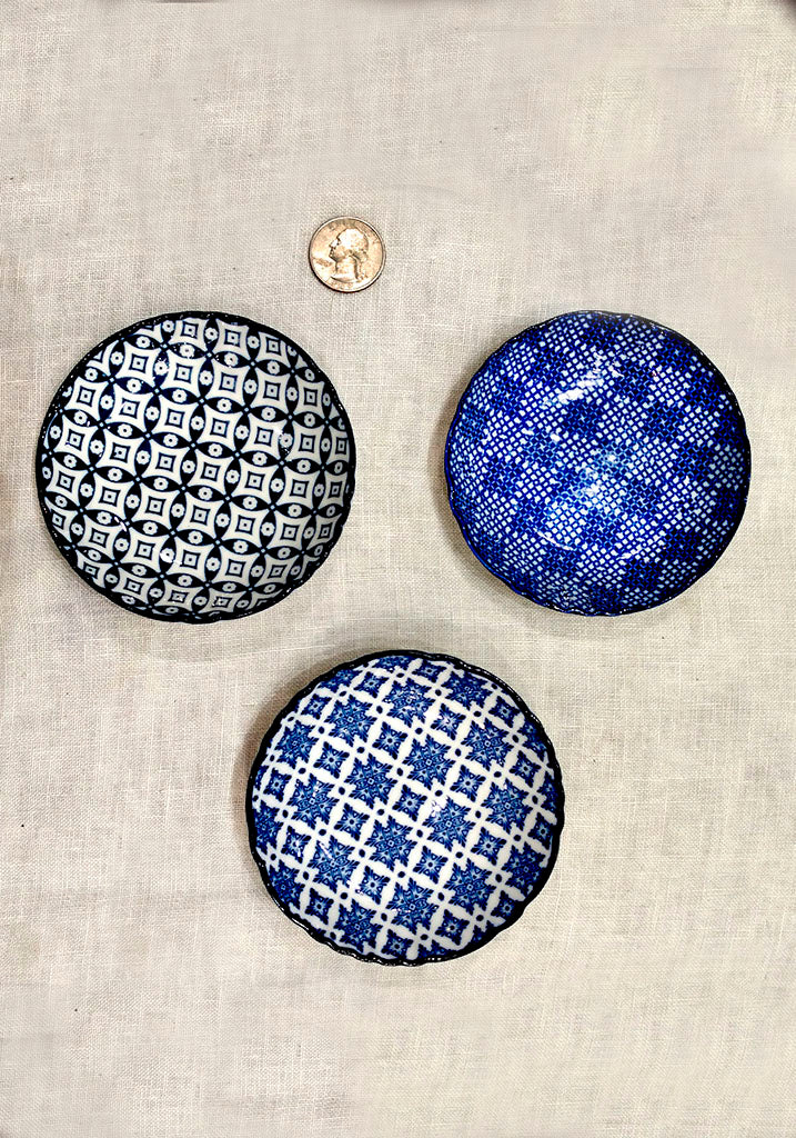 Little blue plates-set of 3