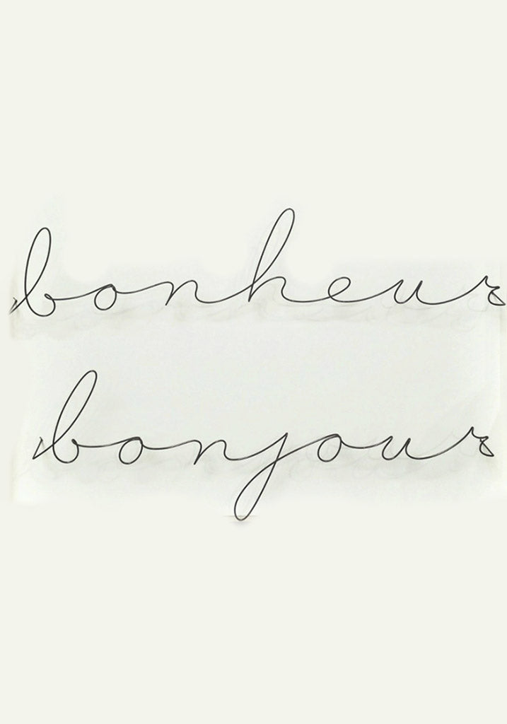French Wire Signage - Bonjour & Bonheur