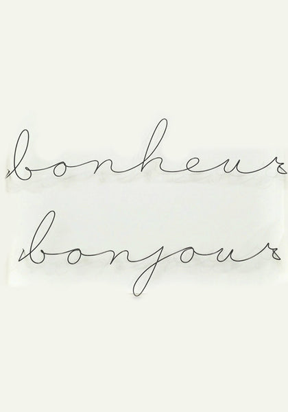 French Wire Signage - Bonjour & Bonheur