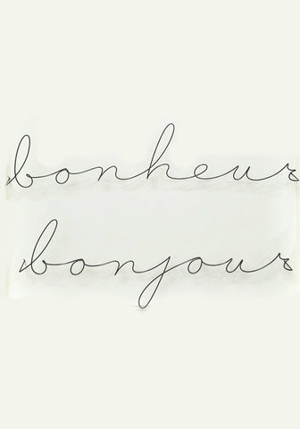 French Wire Signage - Bonjour & Bonheur