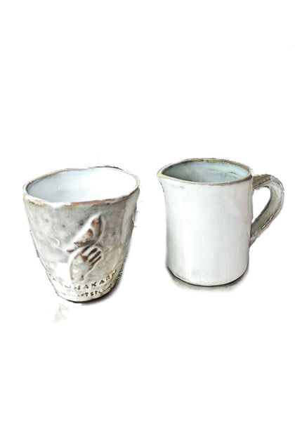 Ceramic Creamer and sugar bowl