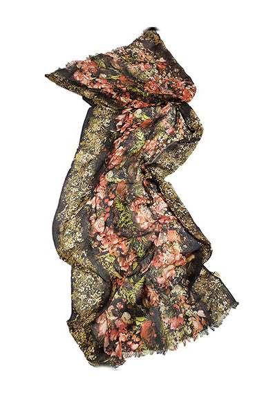 Dreamy Floral Garland Pashmina