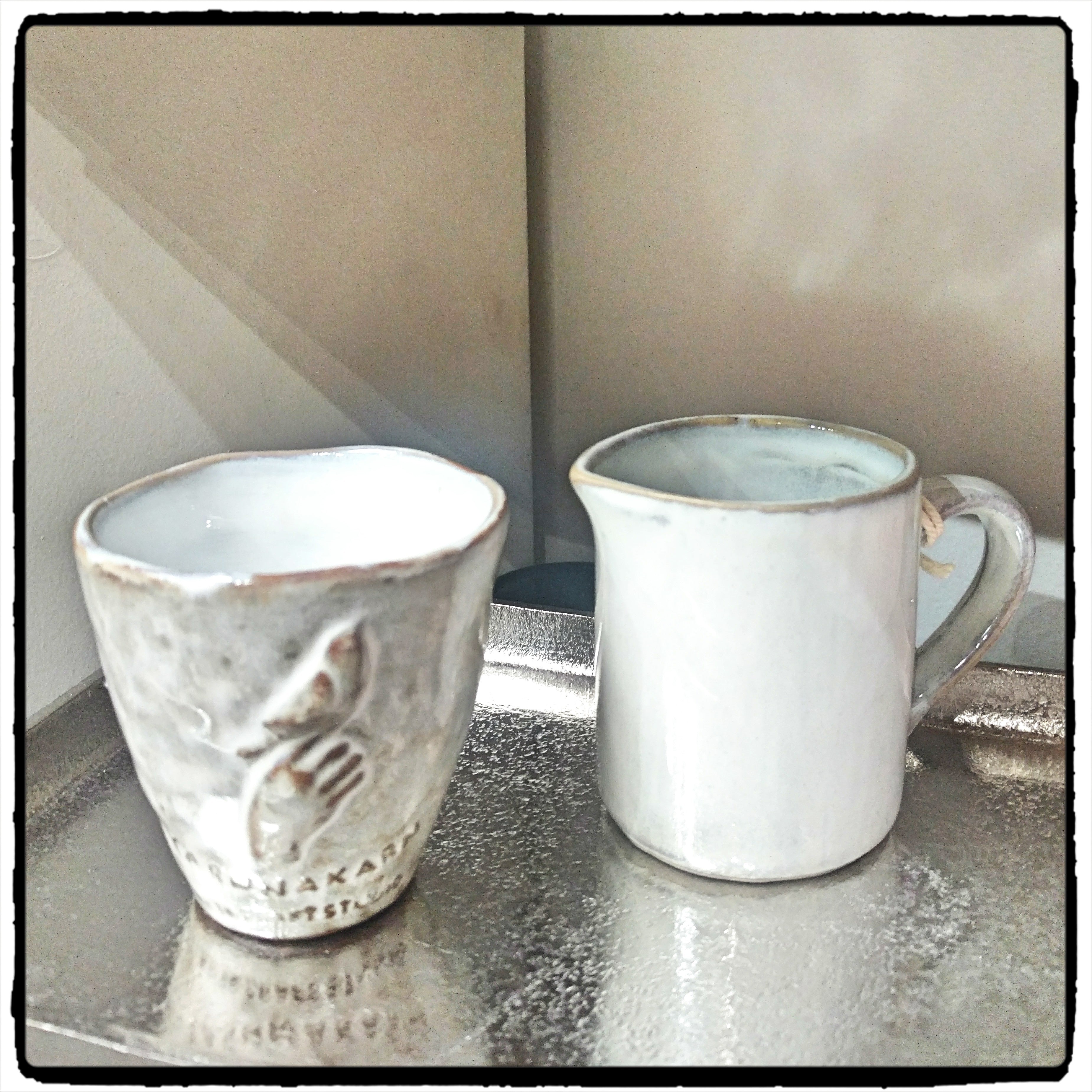 Ceramic Creamer and sugar bowl
