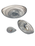 Marbleized glass serving bowls-set of 3