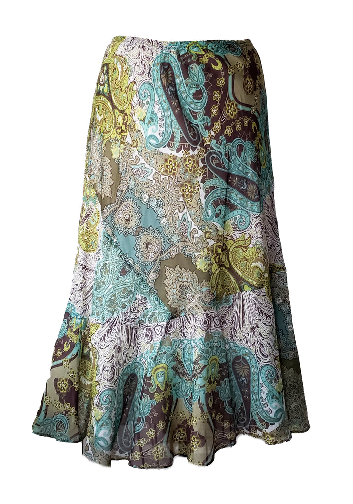 Mid-Length Flip skirt- Silk cotton