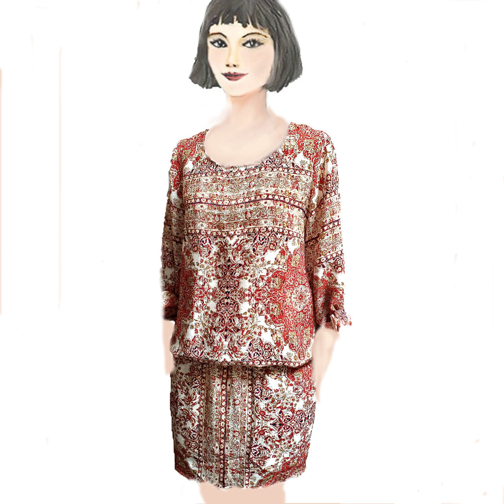 Paisley Princess Blouson Dress