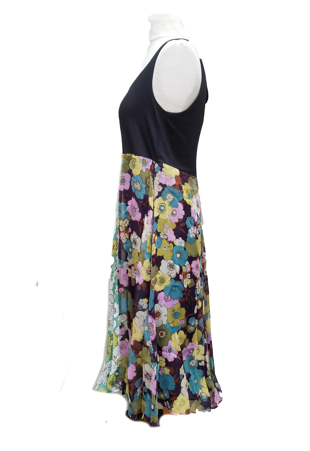 Polly 2-Tone Silk Tank dress