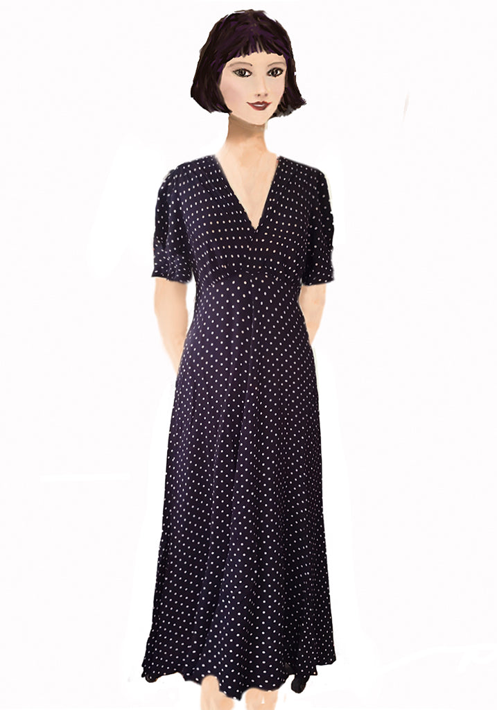 Stanwyck Dress- Classic Polka Dot