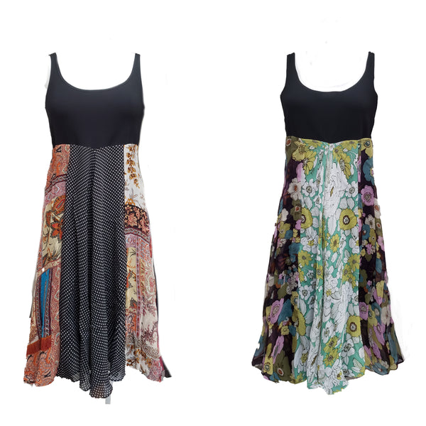 Polly 2-Tone Silk Tank dress