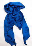 Silk Satin Cobalt Shawl/Scarf