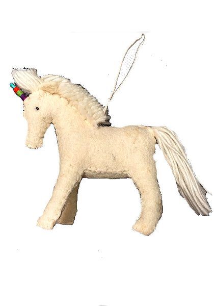 Handmade Rainbow Unicorn Ornament