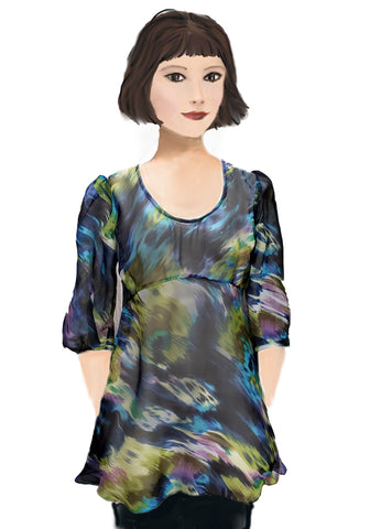 Victoire Blouse - Silk Watercolor