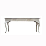 Long, Whitewashed French Side Table