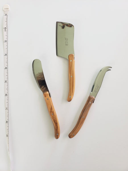 Laguiole Olive wood Mini Cheese knives